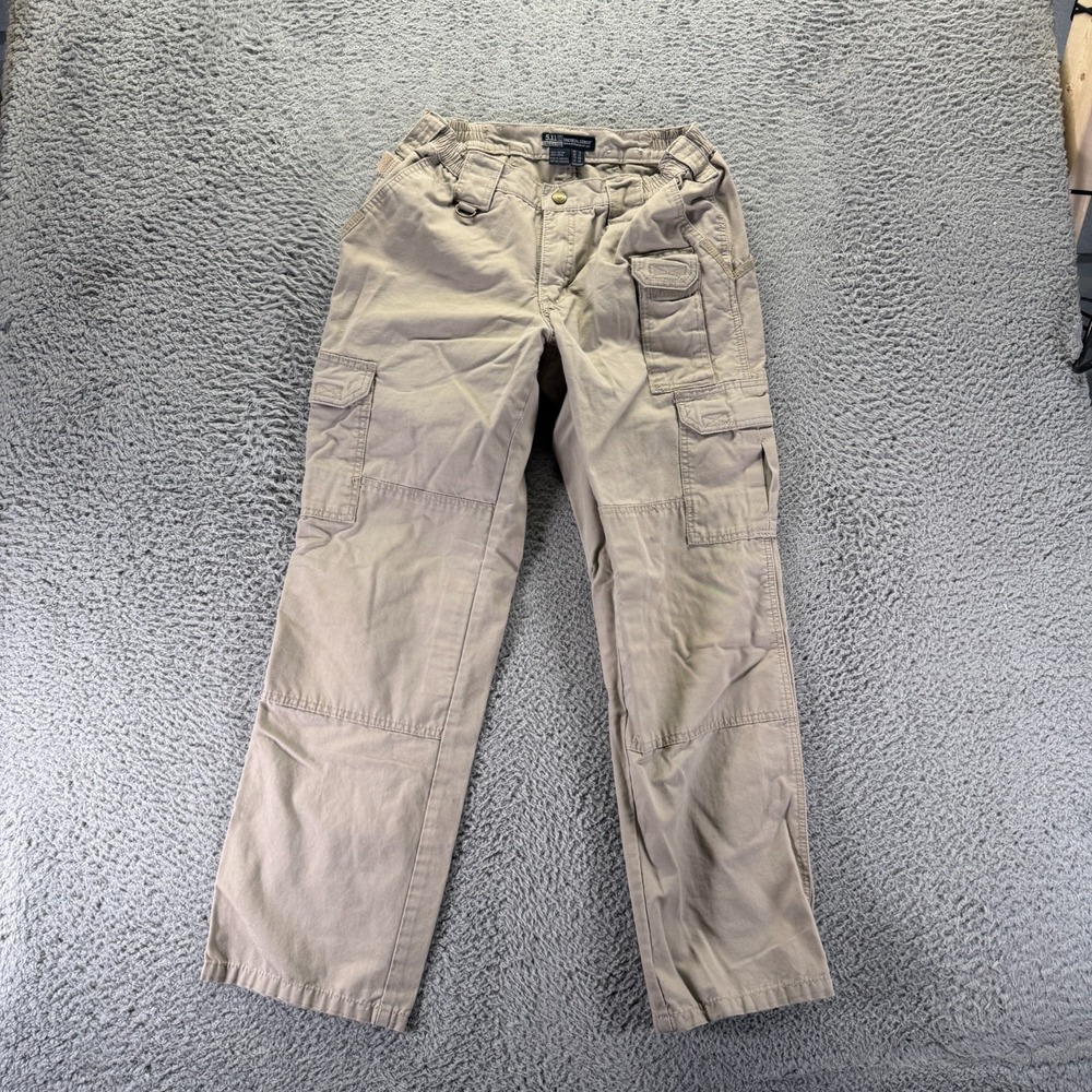 5.11 Tactical Pant Womens 8 Beige Cotton Canvas Cargo Straight Utility Workwear